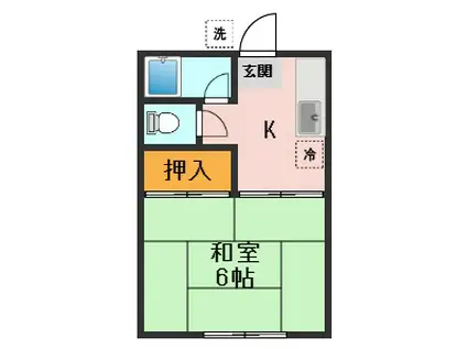 カーサ長崎(1K/1階)の間取り写真