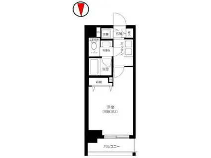 DIPS新宿御苑(1K/6階)の間取り写真