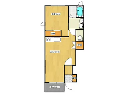 シャーメゾン南大泉(1LDK/1階)の間取り写真