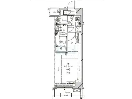 ラフィスタ本蓮沼(1K/4階)の間取り写真