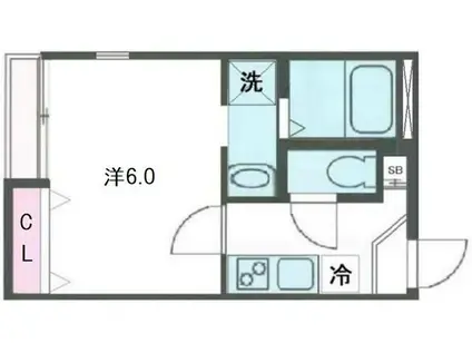 アークシティ春日部(1K/1階)の間取り写真