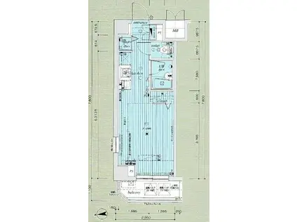 ガリシア上池台(ワンルーム/2階)の間取り写真