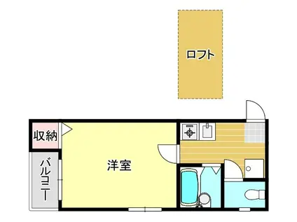 ピュア清水(1K/1階)の間取り写真
