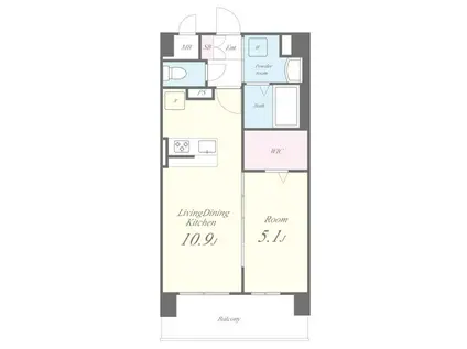 アストラルグラミ阿倍野(1LDK/2階)の間取り写真