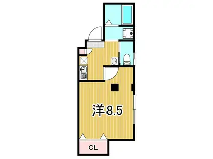 西保木間大平(1K/3階)の間取り写真
