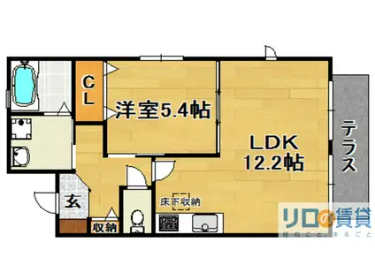 シャルム光新(1LDK/2階)の間取り写真