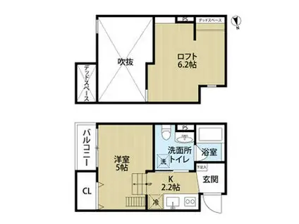 GLENLIVET - グレンリベット(1K/1階)の間取り写真