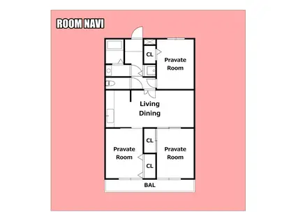 カサコモダPART5(3LDK/2階)の間取り写真