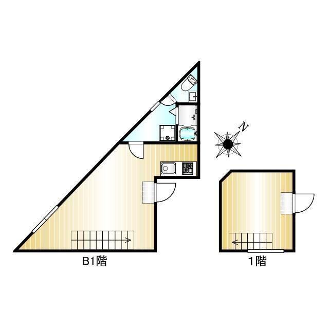 シンフォニア八広(1LDK/1階)の間取り写真