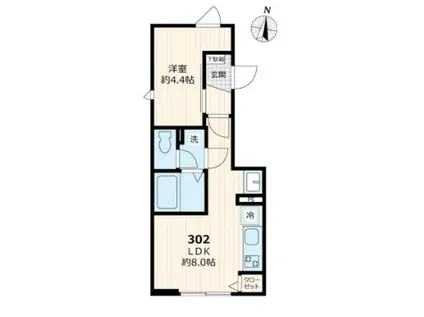 サンメリア蓮根(1LDK/3階)の間取り写真