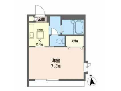 ラ・カパンナII(1K/1階)の間取り写真