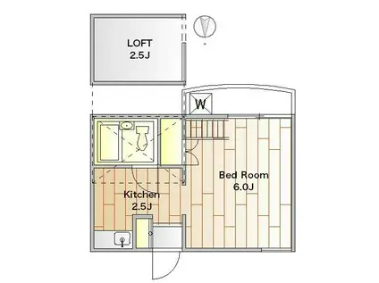 メゾン協和(1K/2階)の間取り写真