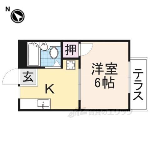 レジデンス古沢(1K/1階)の間取り写真