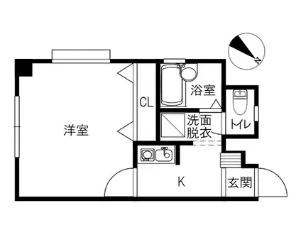 メゾン・ド・アンジュ(1K/1階)の間取り写真