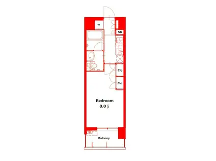 イーリス浅間町(1K/5階)の間取り写真