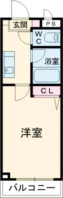 プラチナコート60番館(1K/2階)の間取り写真