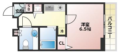 ジュネス東住吉(1K/7階)の間取り写真