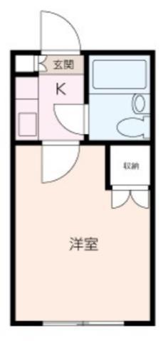スカイピア能見台(1K/1階)の間取り写真