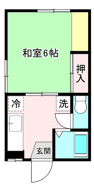 グリーンハイツ大和(1K/2階)の間取り写真