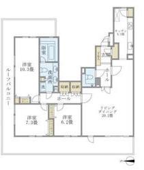 アパートメンツ東山(3LDK/7階)の間取り写真