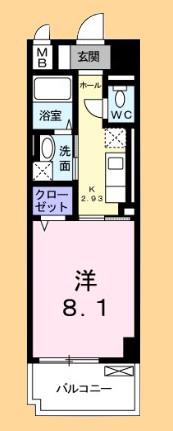 クラール和光(1K/4階)の間取り写真