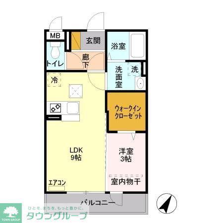 プルミエ(1LDK/1階)の間取り写真