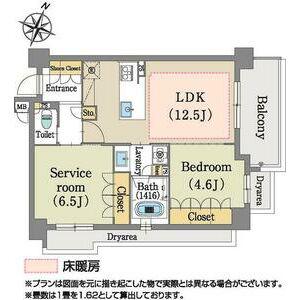 アヴァンセテラス御幸山II(1SLDK/1階)の間取り写真