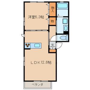 BRISAMARINAブリサマリナ(1LDK/1階)の間取り写真