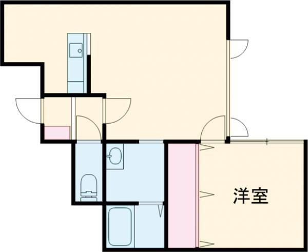 ピアコートシャンテ(1LDK/2階)の間取り写真