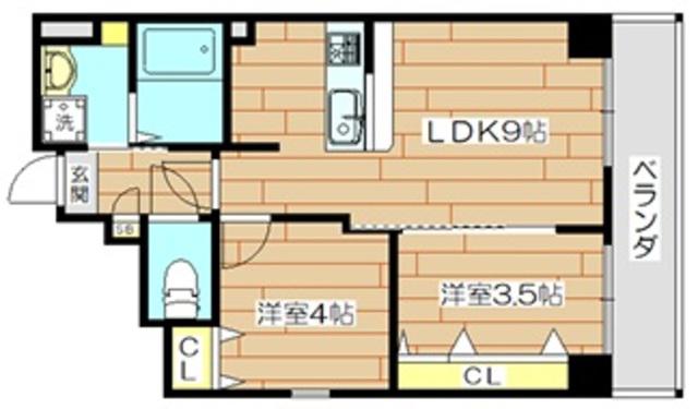SENA HILLS堺(2LDK/6階)の間取り写真