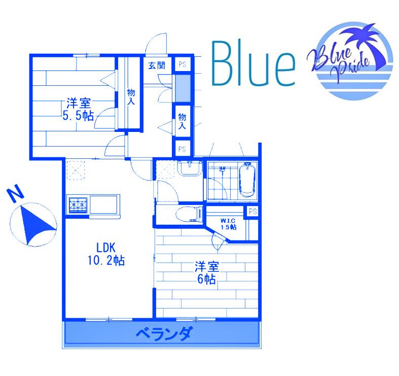 GRAND ARBRE (2LDK/2階)の間取り写真