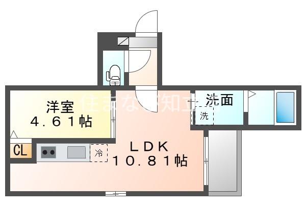 JACK NANYOII(1LDK/1階)の間取り写真