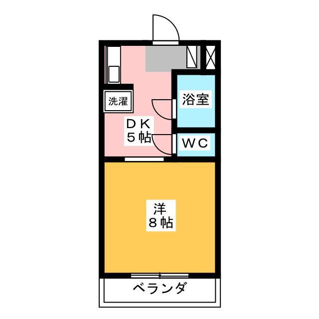ヴィラ寺ヶ谷I(1DK/1階)の間取り写真