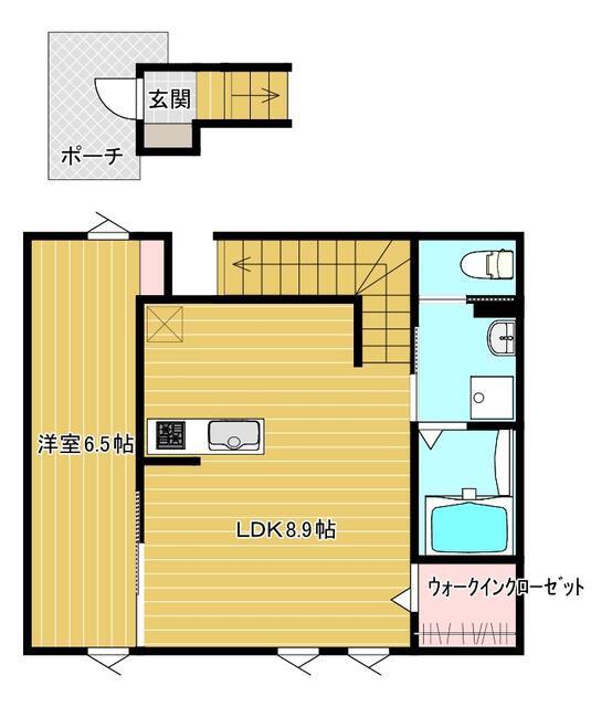 グランハピネス(1LDK/2階)の間取り写真