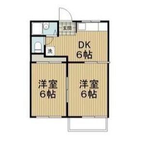 フォーブル小野(2DK/1階)の間取り写真