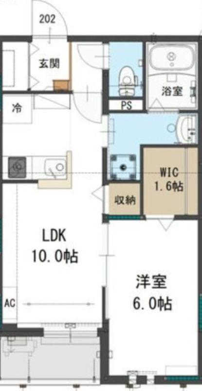 COPAIN DE 英祥A(1LDK/2階)の間取り写真