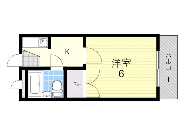 メゾン杉本(1K/3階)の間取り写真