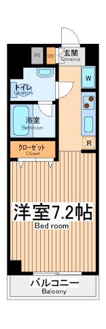 ヴィバーチェなみき(1K/5階)の間取り写真