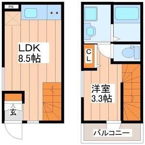 緑ヶ丘2丁目アパート(1LDK/1階)の間取り写真