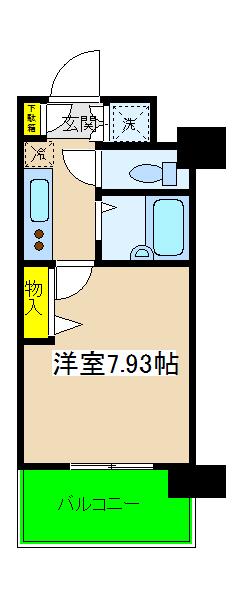 アルテーヌ新横浜(1K/10階)の間取り写真