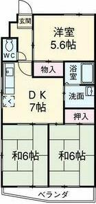 レジデンス井上(3DK/5階)の間取り写真
