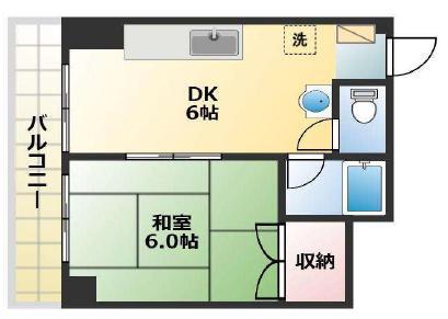 アクシスカナエI(1DK/3階)の間取り写真