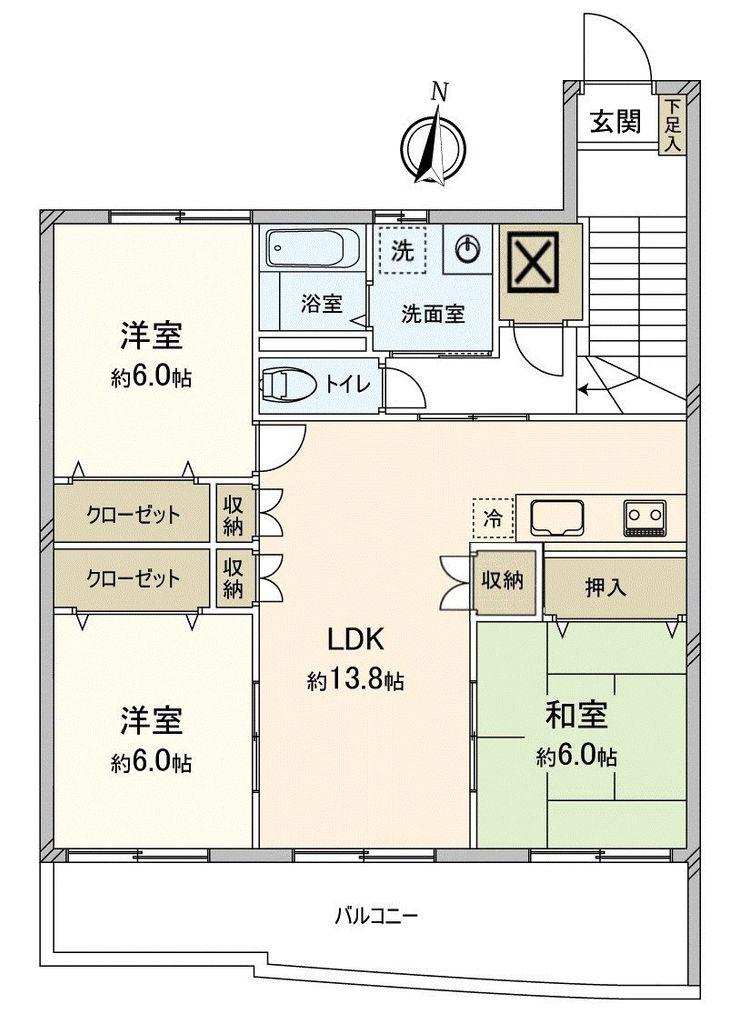 アネシス(3LDK/2階)の間取り写真
