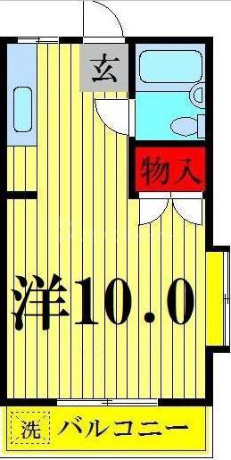 メゾンラック(ワンルーム/2階)の間取り写真