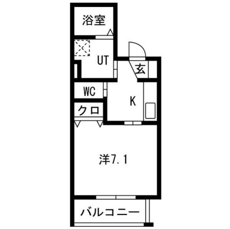 スターブル野並(1K/3階)の間取り写真