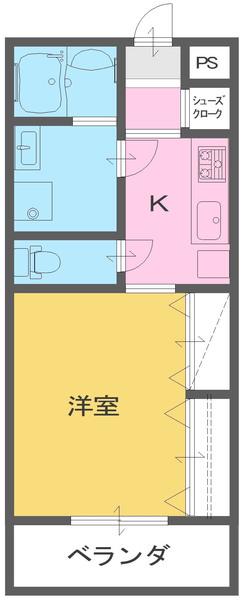 HIトピア富士(1K/5階)の間取り写真