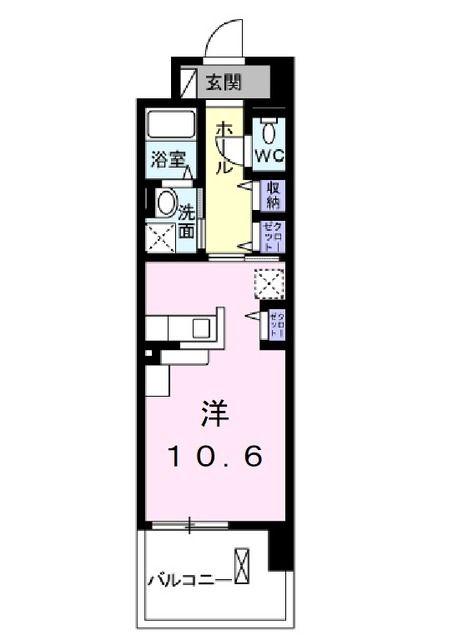 サンリット学園(ワンルーム/4階)の間取り写真