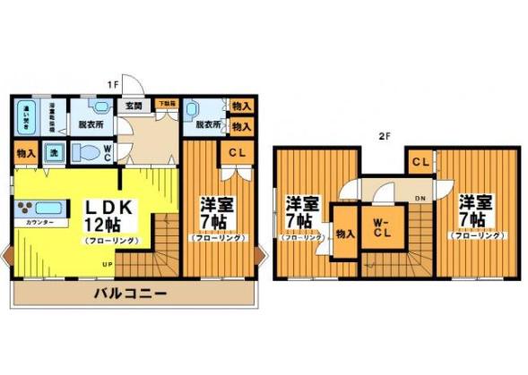 ローズトレミエール(3LDK/1階)の間取り写真
