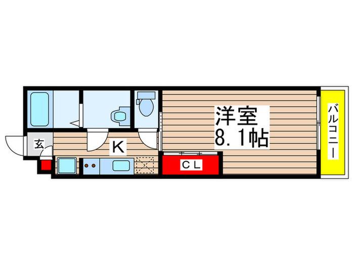 リブリ・LRIE(1K/3階)の間取り写真