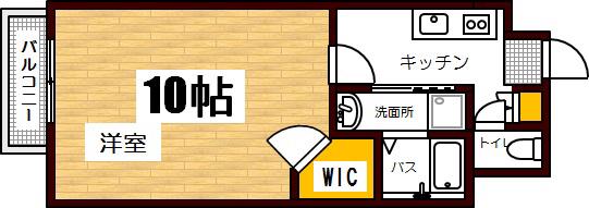 PARC HIROSHIMA EKIMAE(1K/8階)の間取り写真